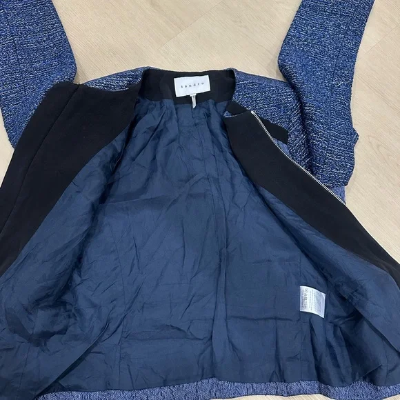 Sandro Paris Metallic Wool Blend Full Zip jacket - Picture 4 of 5